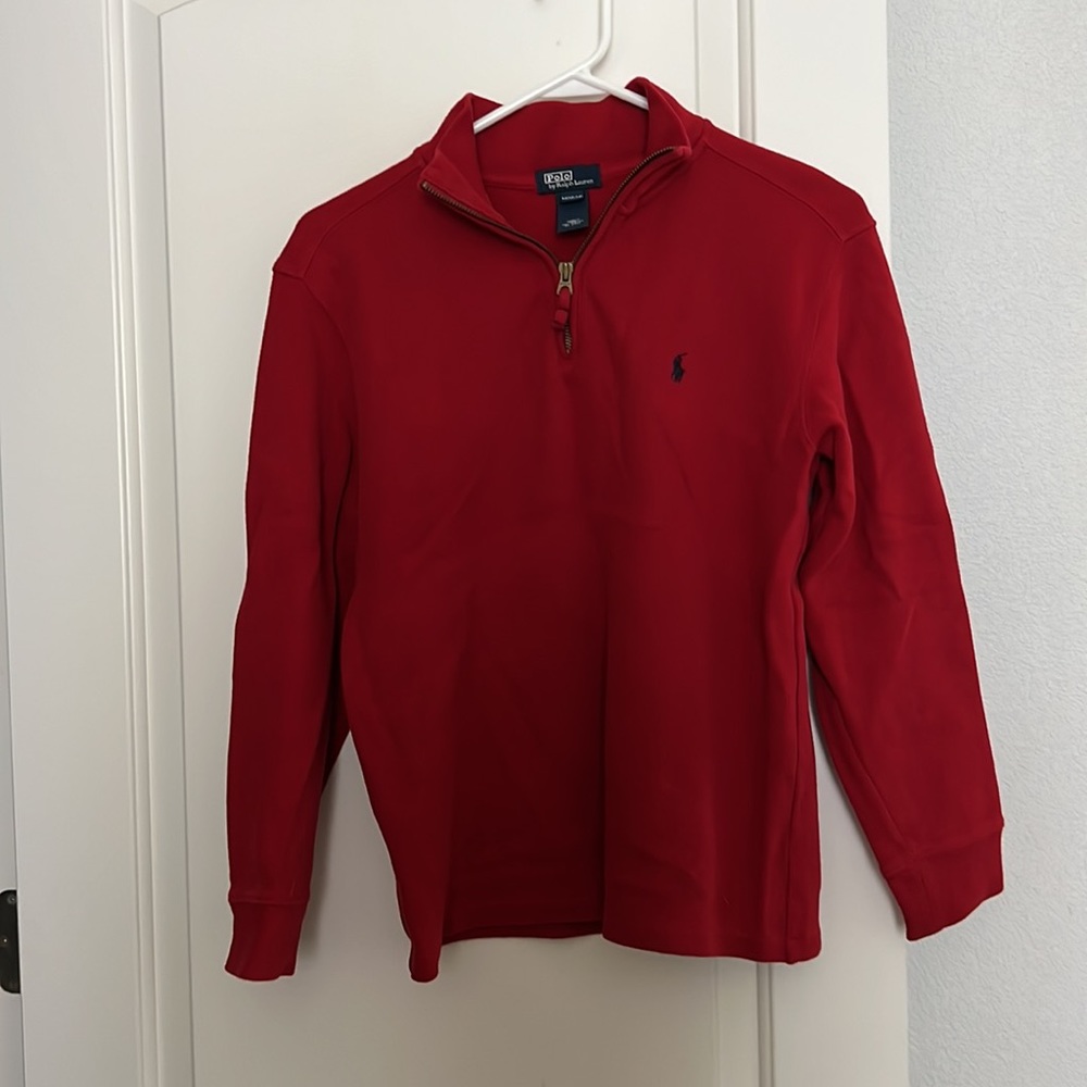 Youth Polo Pullover Size 12/14 M Red